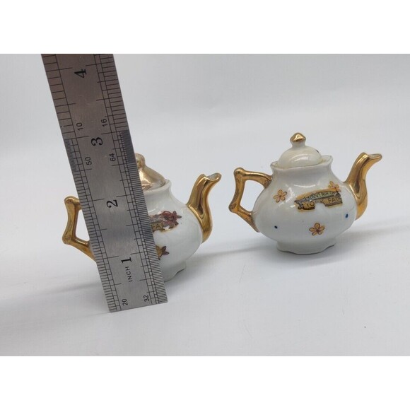 Vintage Japan York County Fair Souvenir Teapots Pennsylvania PA Tea Pot Set Of 2 - Picture 11 of 11